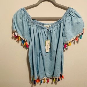 Tassel Off the shoulder top